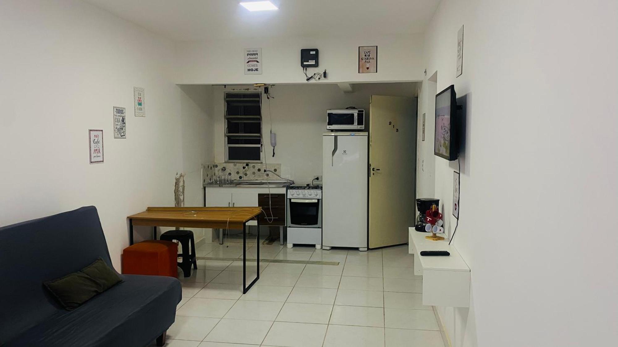 Apartamento Kit Net Pe Na Areia Прая-Гранди Экстерьер фото